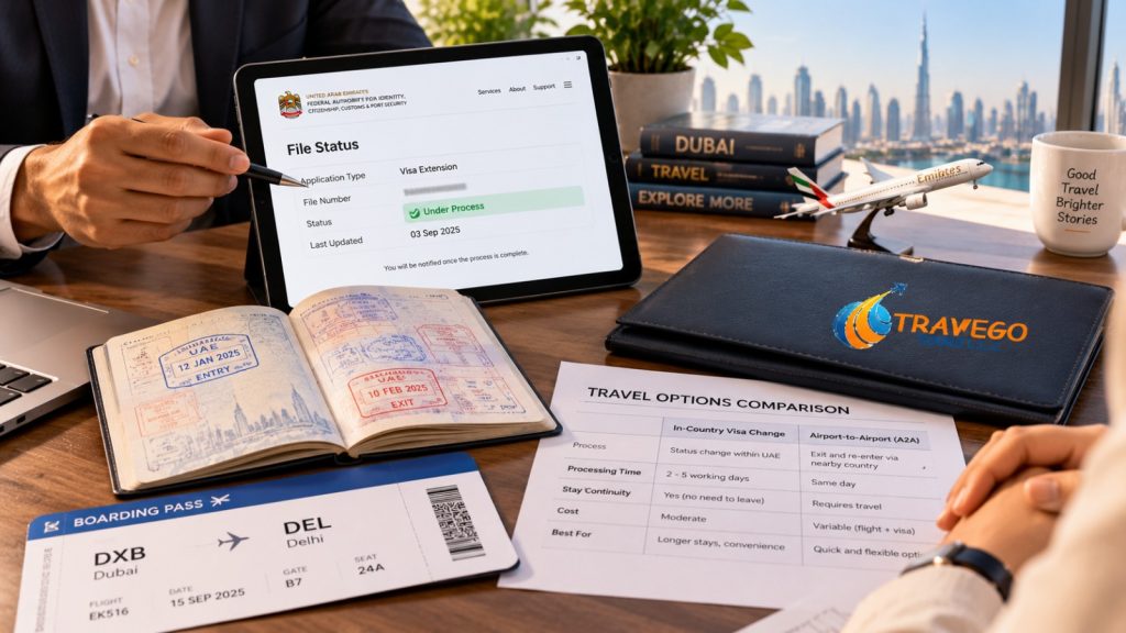 dubai visa change extension